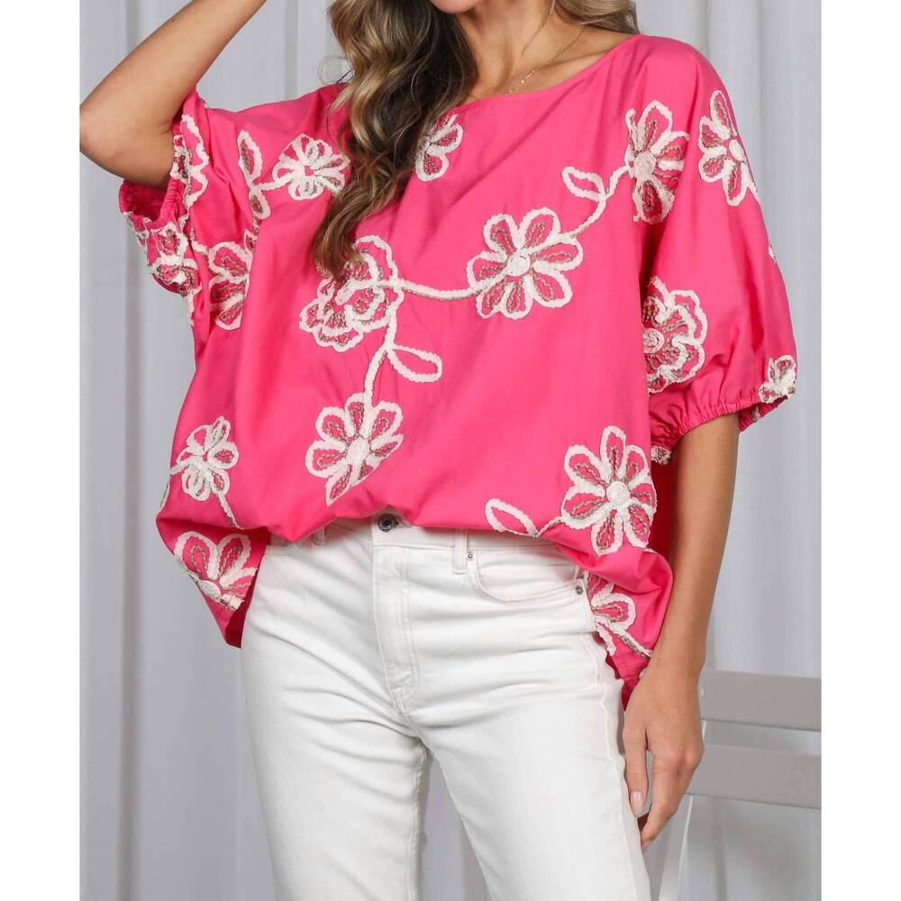 NEW VINE & LOVE bright as you top in pink